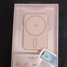 MAG-BOLT Slim Magnetic Wireless Charging Power Bank White Matte for Apple iPhone