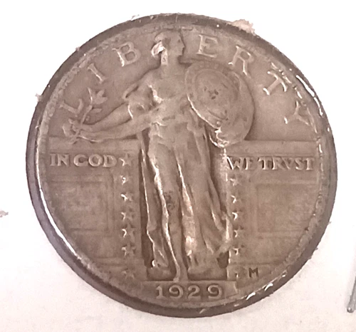 1929 STANDING LIBERTY QUARTER NICE VERY FINE