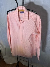 POLO RALPH LAUREN PURPLE LABEL Men  s L / 16 Dress Shirt Hook Loop Closure Italy