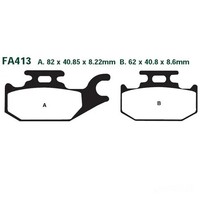 Bremsbelag BremsbeläGe EBC SFAC413 Hinten FüR Suzuki UH 200 G Burgman 2008-2011