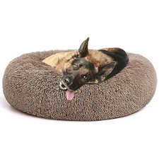 Orthopedic Dog Bed Comfortable Donut Cuddler Round Dog Bed L 36   x 36    Brown