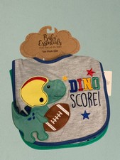 NWT - Baby Essentials 2-PK Football Themed Baby Bibs