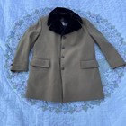 Abrigo de lana McGregor marrón vintage con forro de piel sintética y cuello talla 44 regular