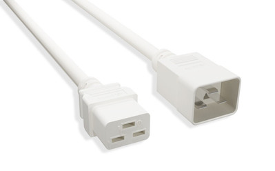 RiteAV Heavy Duty Power Cord, C19/C20 12AWG 20A 250V 10FT WHITE