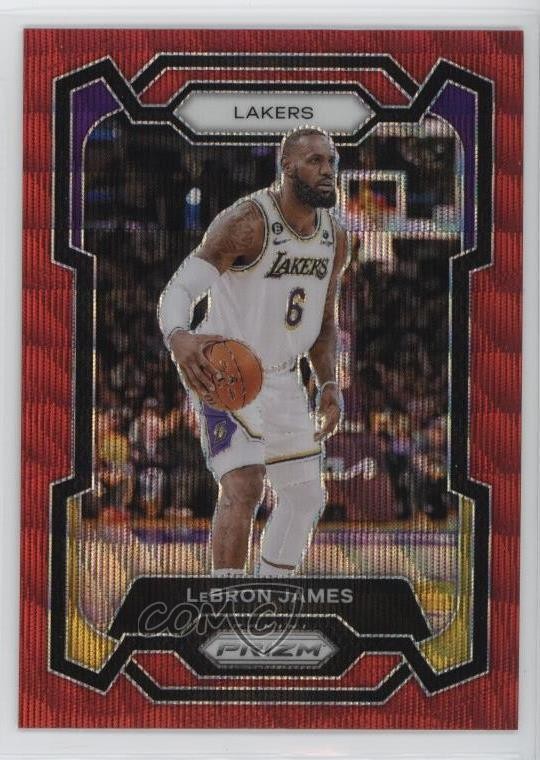 2023-24 Panini Prizm Ruby Wave Prizm LeBron James #63