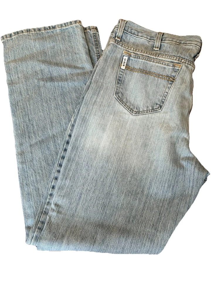 Pantalones de mezclilla para hombre Cinch etiqueta blanca corte bota 100 % algodón S 38x36 relajados BC Foto 4 de 4