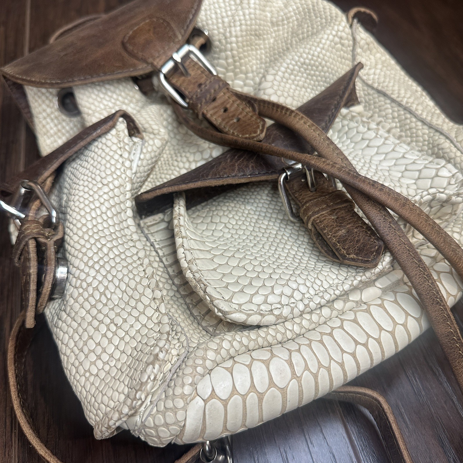 Freebird by Steven ‘Brett’ Backpack white python leather HARD TO FIND!!!