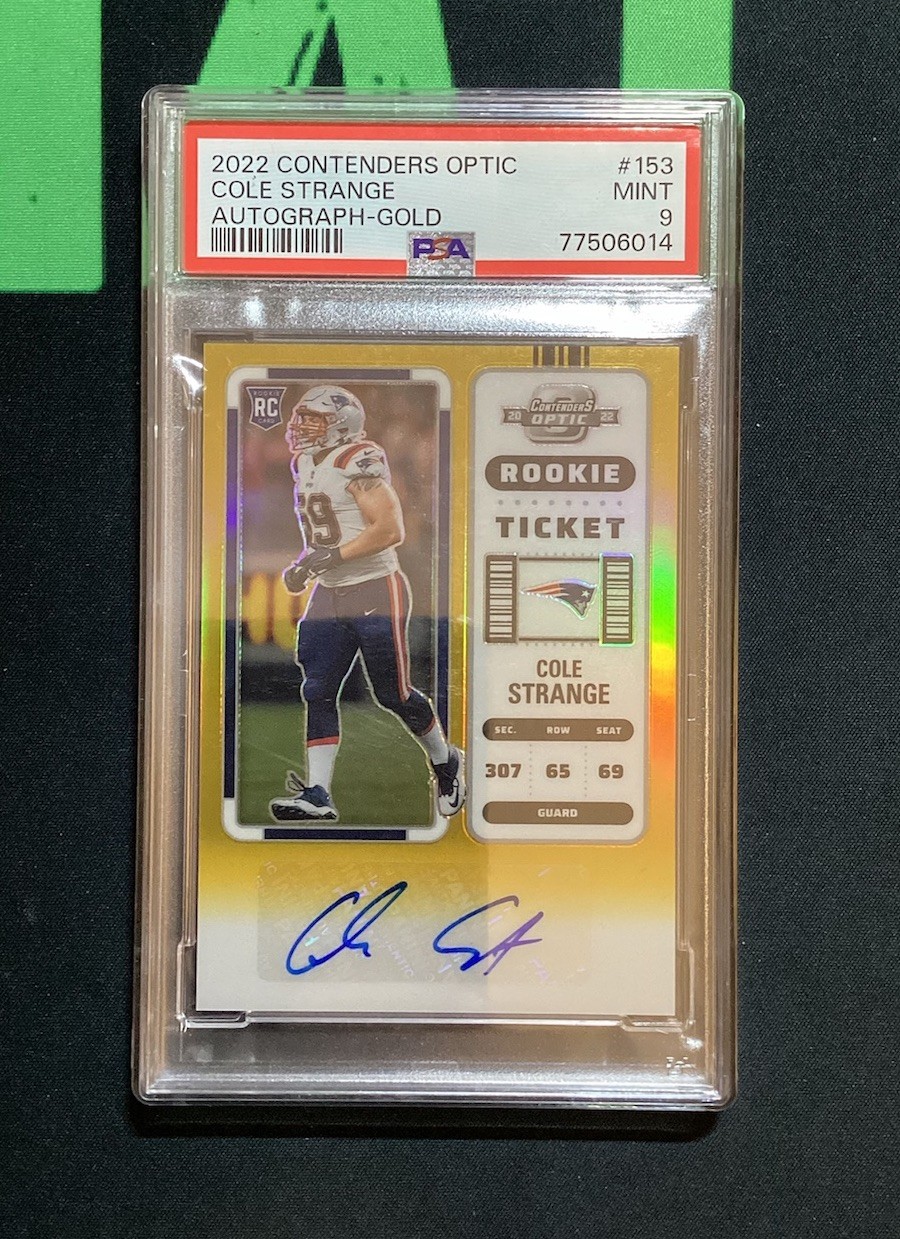 Cole Strange Panini Contenders Optic #153 Autograph-Gold