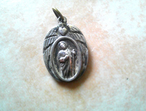 VINTAGE-BK STERLING SILVER --SACRED HEART OF JESUS --MEDAL