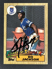 1987 Topps Tiffany #170 Bo Jackson Future Stars Rookie Card Autograph with COA. rookie card picture