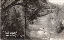 RPPC Redding California McCloud River Scene Patterson Photo Advertising 1930s