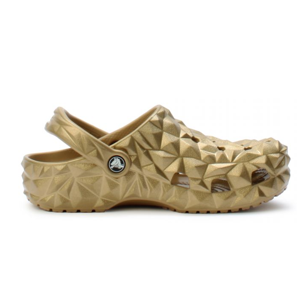 NEW CROC CLASSIC METALLIC GEOMETRIC CLOG 210002-710 GOLD UNISEX