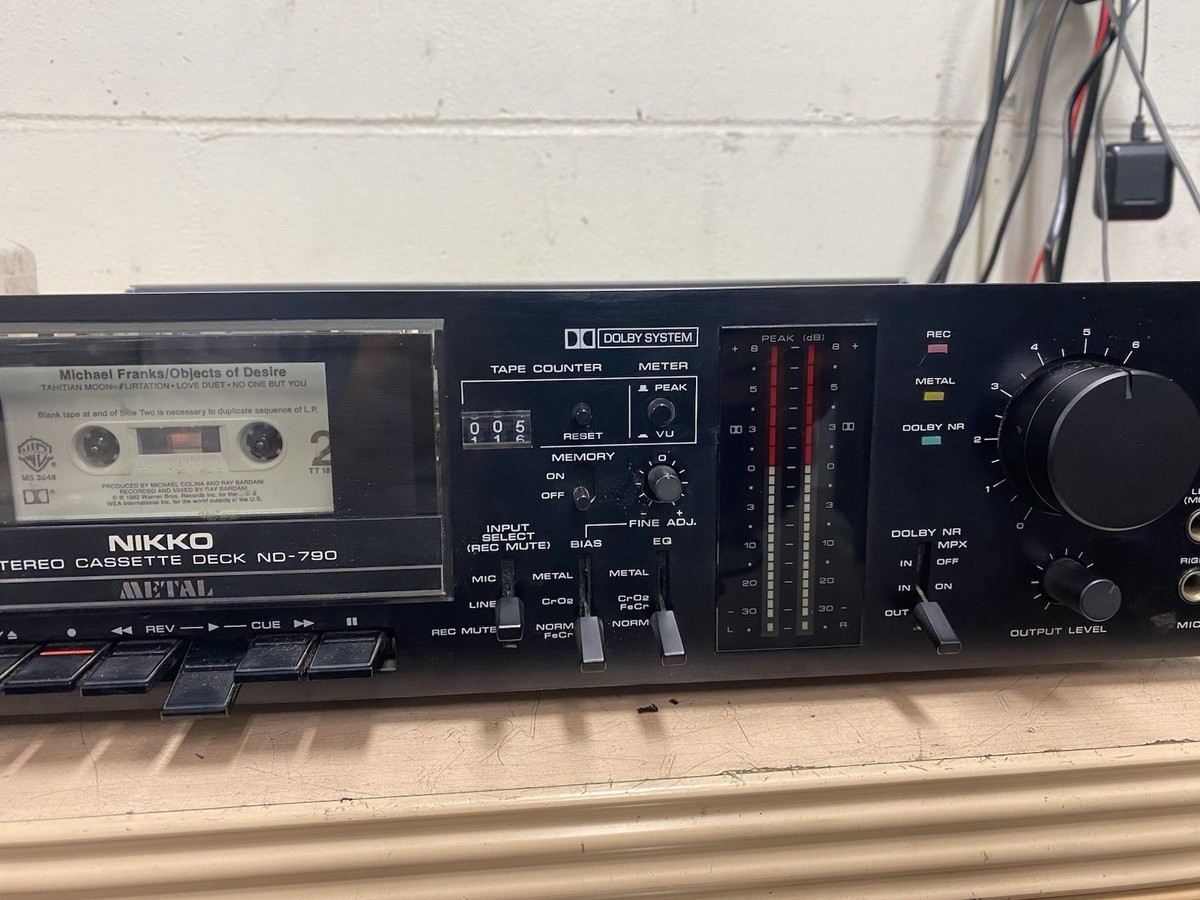 NIKKO ND 790 Vintage Stereo Cassette Deck With Box And Manual