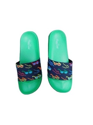 Happy Socks Size 42/43 (11-12) Slide Style Sunglasses Sandals Water Shoes NEW