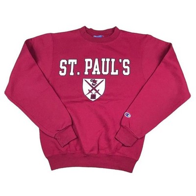 Sweatshirt Vintage Rot Small Champion St Paul Y2k Sweat Herren Damen