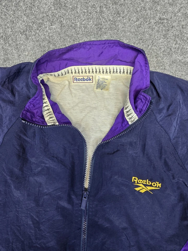 Винтажный Reebok куртка мужская средний нейлона ветровка Athletic 90-х Тайвань ретро - Изображение 3 из 4