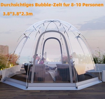 Bubble Zelt Transparentes Pop up im Freien, faltbares Kuppelzelt 8-10 Personen