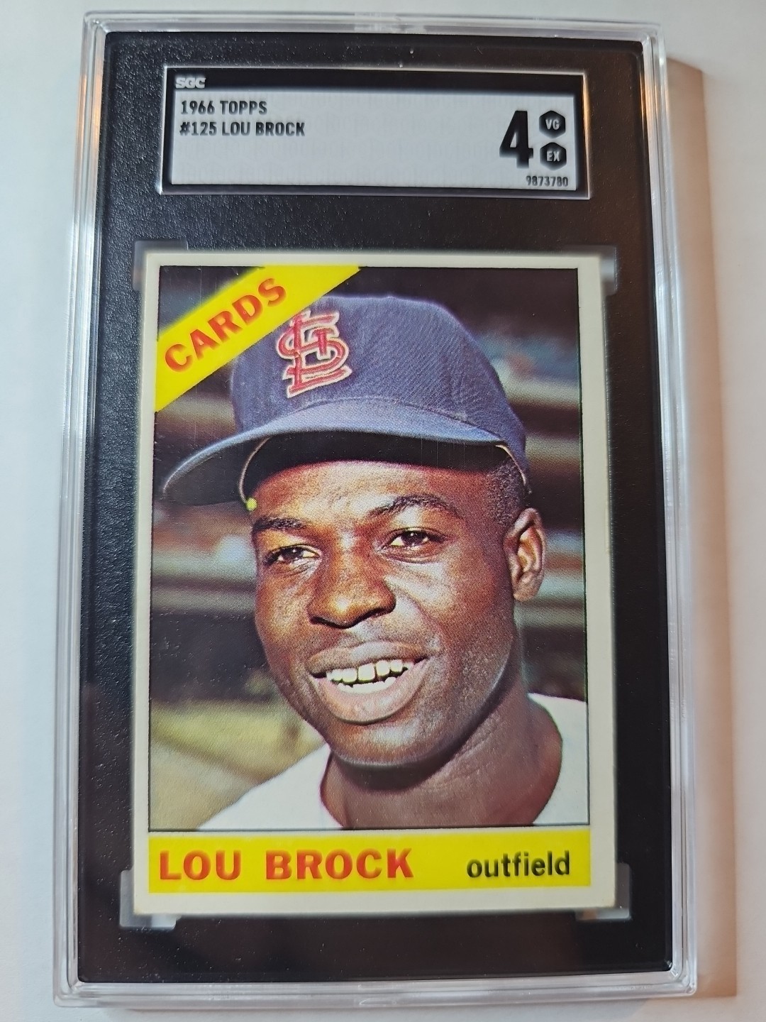 1966 Topps - Lou Brock #125 - HOF Cardinals SGC 4 Graded