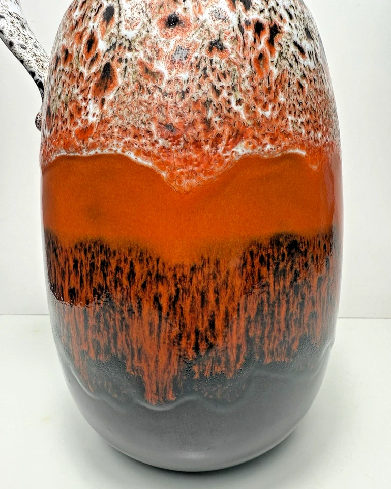 Blue Mountain Pottery Jug w/Handle Apollo 855 Brown Red Lava Glaze PERFECT - Image 4 of 4