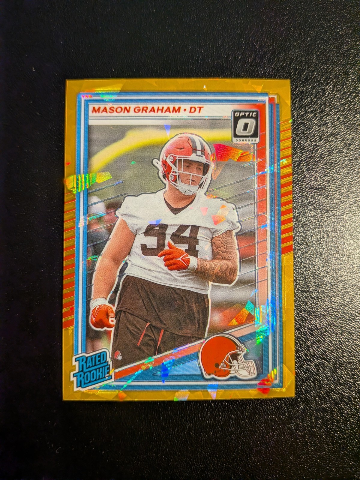 2025 Panini Donruss - Rated Rookie Mason Graham #340 Optic Preview Gold Ice /10