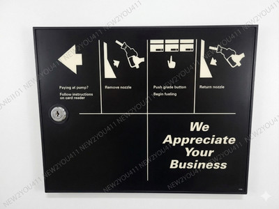 Veeder-Root Gilbarco T17626-G2 Black Blank Door w/ Lock, 2 Hinges ,Pin,No Gasket