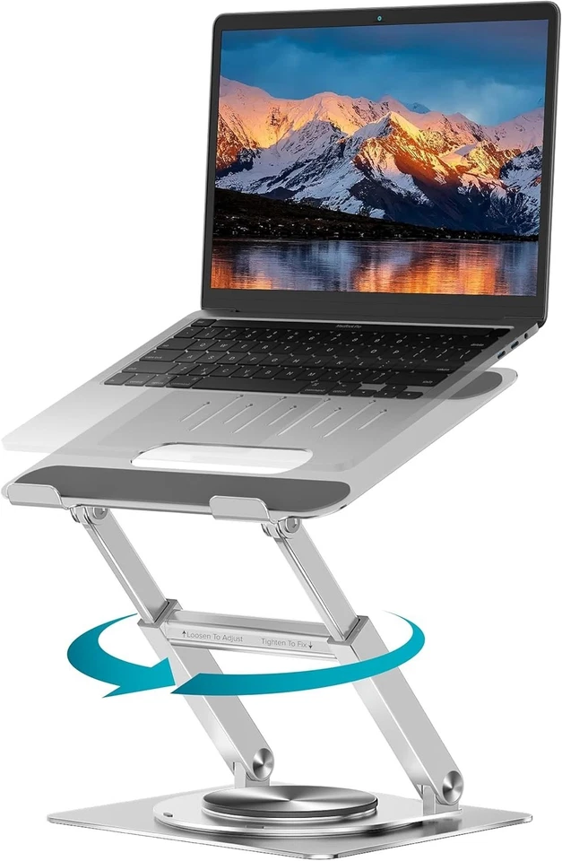 Laptop riser giratório 360° de alto desempenho - Solução de mesa ergonômica para 10-17" - Imagem 3 de 4
