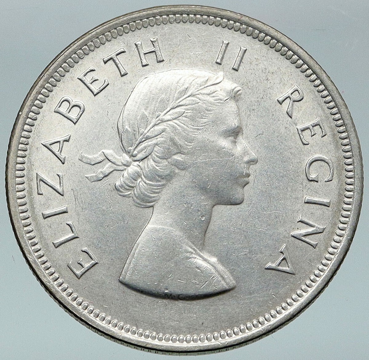 1955 SOUTH AFRICA UK Queen Elizabeth II OLD Silver 2 1/2 Shilling