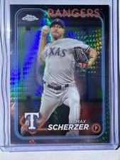 2024 Topps Chrome Max Scherzer Prism Refractor Parallel Card #37