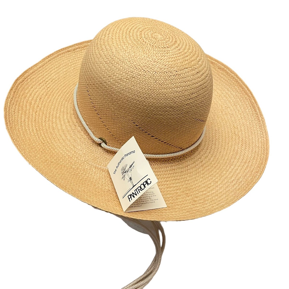 Pantropics Women's Wide Brim Packable Panama Sun Hat Beach Pool