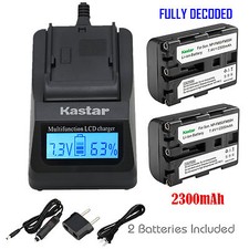 Kastar NP-FM50 Battery Charger Sony DSR-PDX10 HDR-HC1 HDR-SR1 HDR-UX1 HVR-A1U