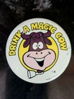 1970's "Drink a Magic Cow T.M." Vintage Powdered Drink Pinback Button — photo 3