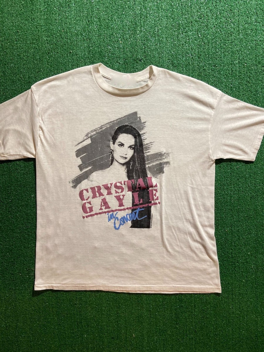 Vintage Crystal Gayle In Concert Cotton White All Size Unisex Tee