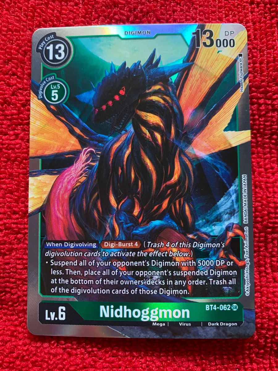 Digimon Card Game Nidhoggmon BT4-062 SR NM | eBay