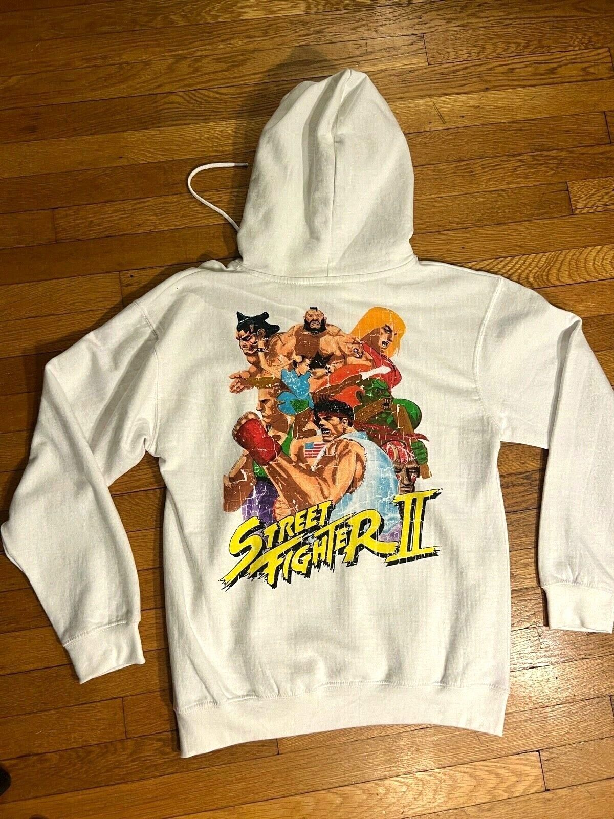 GU Capcom Street Fighter 2 Hoodie Pullover Sweatshirt Big Logo 