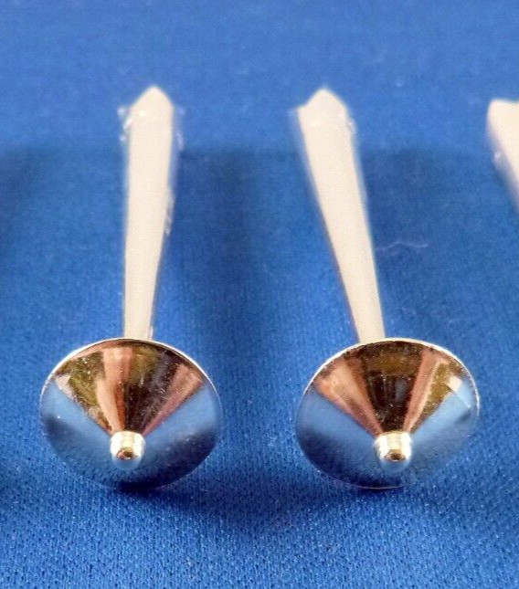 ONE pair NEW Sterling Silver BOLO TIPS plain hogan saucer bola tie tips
