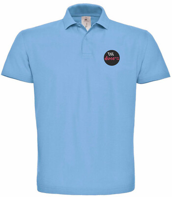 The Dors Rock Music  Bestickte Polo Poloshirt Premium-Qualität -288 -Blau