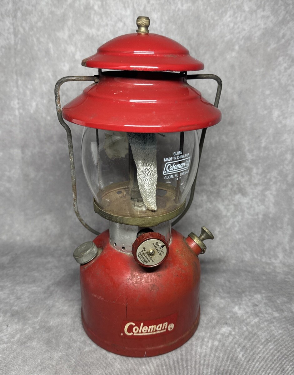 Vintage June 1963 Coleman 200A Lantern Cherry Red Single Mantle