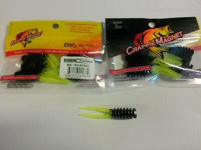 Leland Lures Crappie Magnets Hammer series  2 packs 16 pc total  black/chart