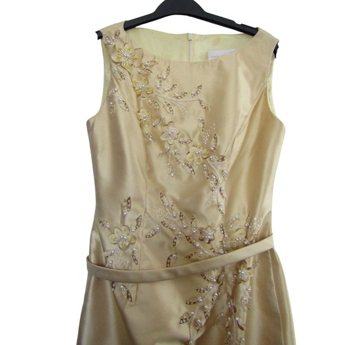 Womens Midi Evening Bodycon Party John Charle Yellow Summer Ladies Dress Size 10 - Picture 7 of 11