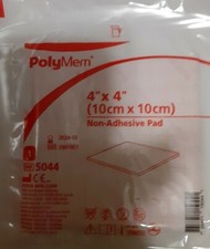 LOT OF 10 PolyMem 4" x 4" Non-Adhesive Pad Foam Dressing FREE SHIPPING