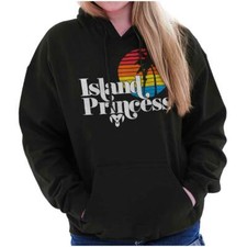 Puerto Rico Island Princess Boricua Sunset Womens Hooded Sweatshirts Hoodies