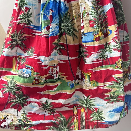 RJC Dress Hawaiian Tropical Christmas Santa Floral Pattern Made in Hawaii 10 - Picture 6 of 8