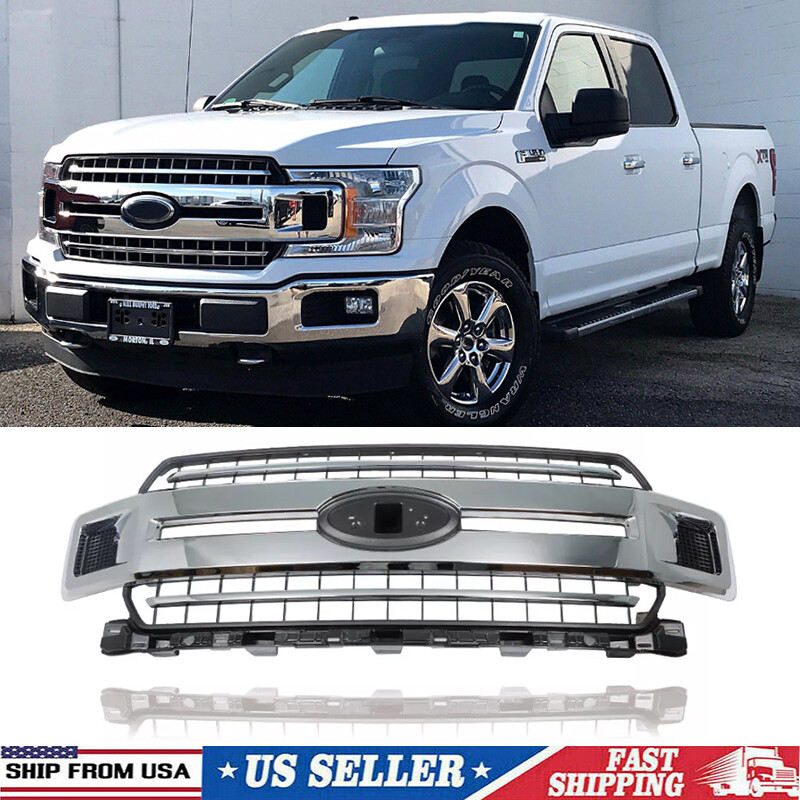 Ford F150 Bumper Cover Front Bumper Center Cover For 2018-2020 Ford F-150 - Painted Black, Part #JL3Z17B968BB Ford F-150 Bumper Cover - Foto 7