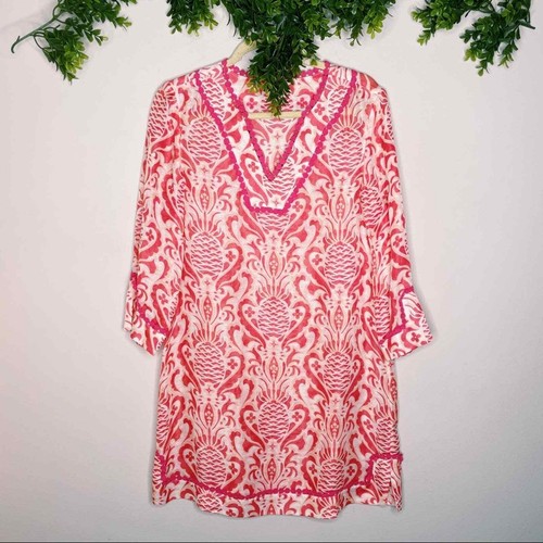 Kate Spade Pink \u0026 White Pineapple Print 