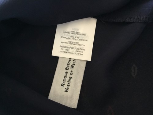 Abito donna J.Crew nuovo con etichetta in seta a strati con stampa labbra taglia:4 - Foto 8 di 13