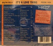 1454 LOVE THING   POCKET SONGS KARAOKE CDG  LOT MI