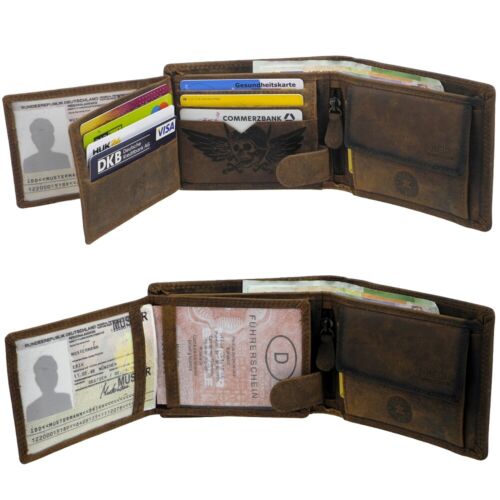 WILD Adler Geldbörse,Scheinfach innen Leder,Portemonnaie Geldbeutel Brieftasche - Bild 20 von 25