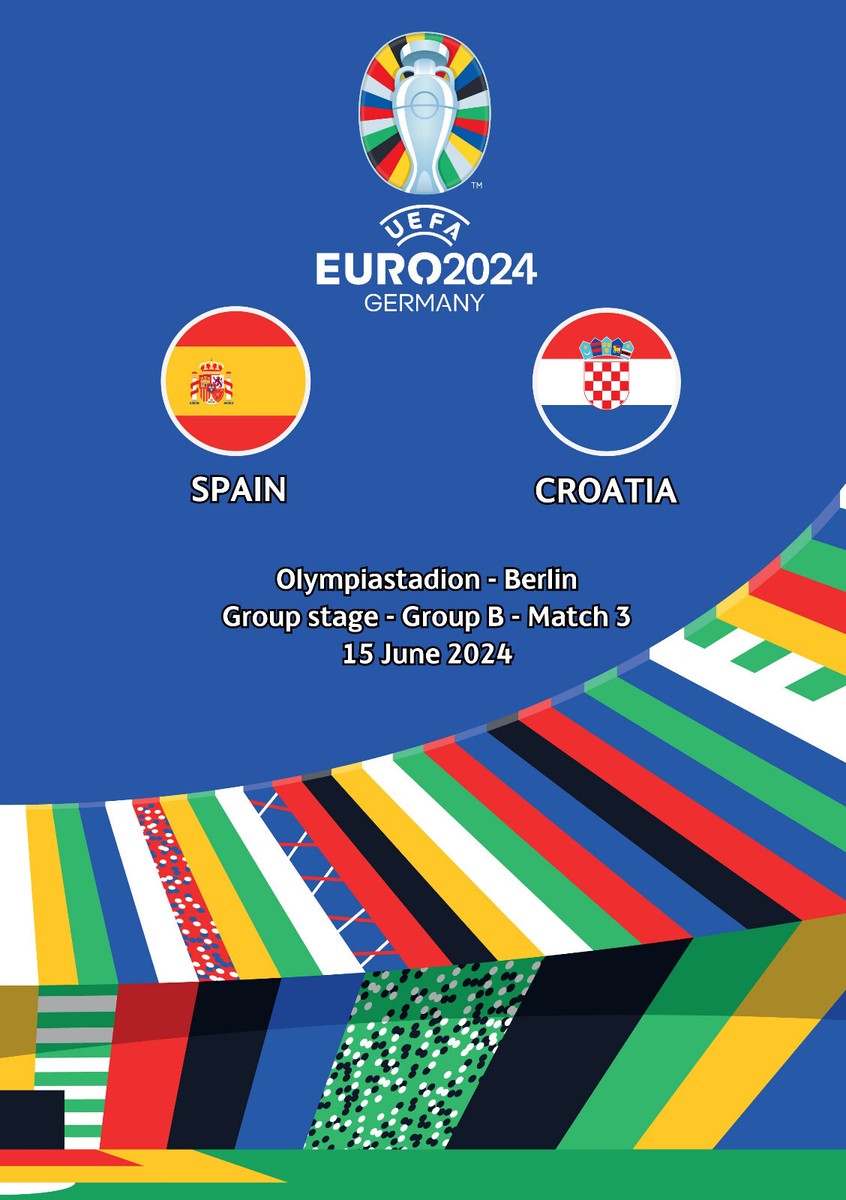 Program EURO 2024 Football Spain Croatia UK