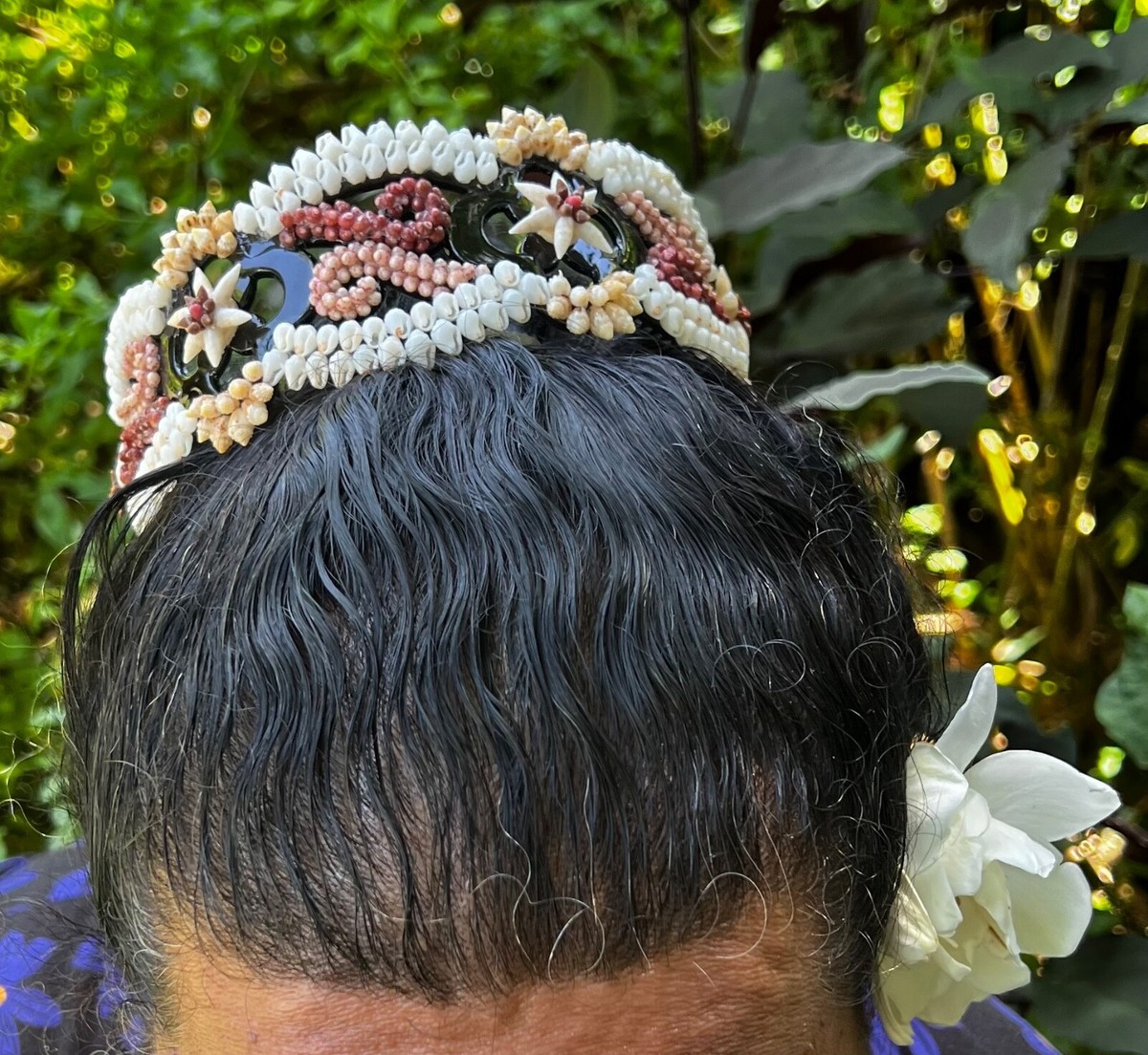 100 % HAWAIIAN KAHELELANI AND MOMI WITH LAIKI SHELL HEADBAND 
