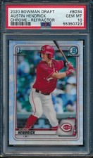 PSA 10 AUSTIN HENDRICK 1st 2020 Bowman Chrome Draft Refractor Rookie RC GEM MINT